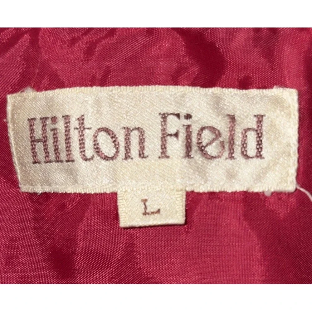 Vintage Hilton Field Buffalo Plaid Wool Blend Button Down Shirt Sz‎ L Grunge